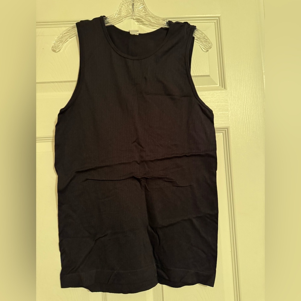 ZYIA Active Black Ribbed Tank